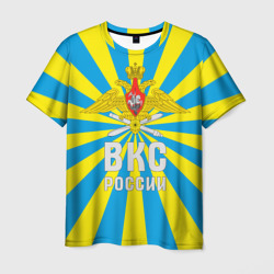 ВКС России - герб – Мужская футболка 3D с принтом купить со скидкой в -26%