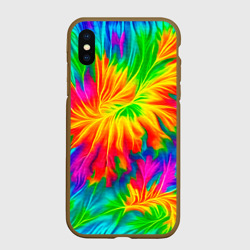 Чехол для iPhone XS Max матовый Тай-дай кислотные краски