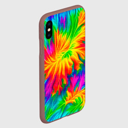 Чехол для iPhone XS Max матовый Тай-дай кислотные краски - фото 2
