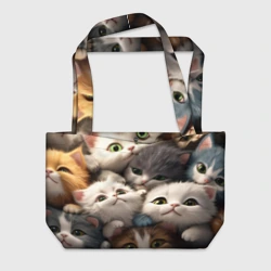 Пляжная сумка 3D Маленькие котята