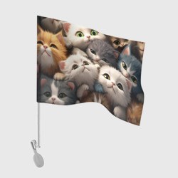 Маленькие котята – Флаг для автомобиля с принтом купить