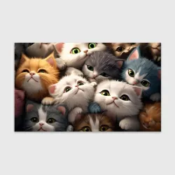 Бумага для упаковки 3D Маленькие котята