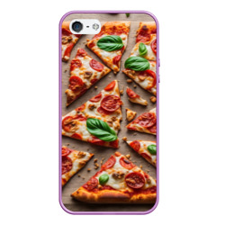 Чехол для iPhone 5/5S матовый Аппетитная пицца