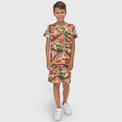 Детский костюм с шортами 3D Аппетитная пицца - фото 2
