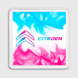 Магнит 55*55 Citroen neon gradient style: надпись и символ