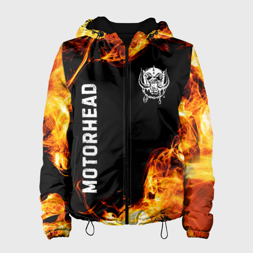 Женская куртка 3D Motorhead и пылающий огонь, цвет черный