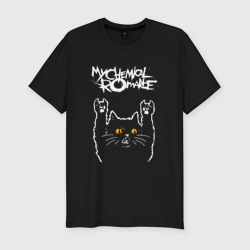 Мужская футболка хлопок Slim My Chemical Romance rock cat