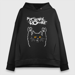 Женское худи Oversize хлопок My Chemical Romance rock cat