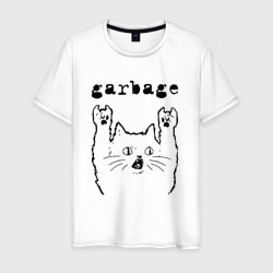 Мужская футболка хлопок Garbage - rock cat
