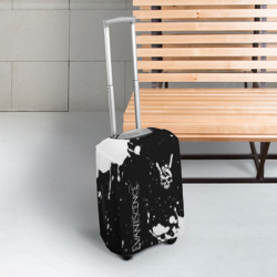 Чехол для чемодана 3D Evanescence и рок символ на темном фоне - фото 2