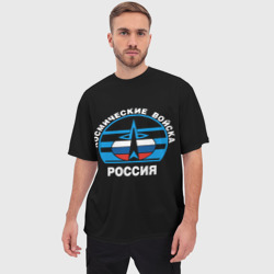 Мужская футболка oversize 3D Космические войска России - фото 2