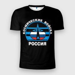 Мужская футболка 3D Slim Космические войска России