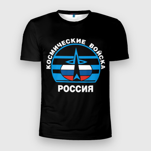 Мужская футболка 3D Slim Космические войска России, цвет 3D печать