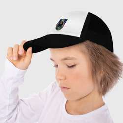 Детская кепка тракер Лиса в стиле Киберпанк - нейросеть - фото 2
