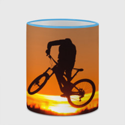 Кружка с полной запечаткой Велосипедист на закате - фото 2
