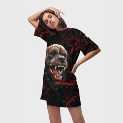 Платье-футболка 3D Злая собака - фото 2