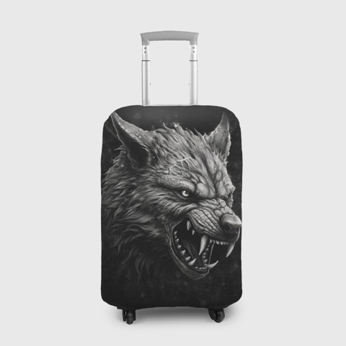 Чехол для чемодана 3D Волк - grunge style, цвет 3D печать
