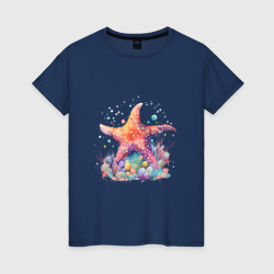 Женская футболка хлопок Морская звезда