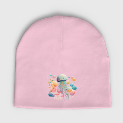 Мужская шапка демисезонная Весёлая медуза