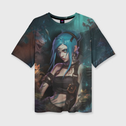 Женская футболка oversize 3D Jinx fantasy