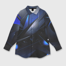 Blue black    background – Женская рубашка oversize 3D с принтом купить