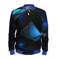 Мужской бомбер 3D Blue black texture