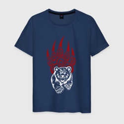 Мужская футболка хлопок Печать Велеса медвежья лапа