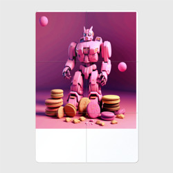 Магнитный плакат 2Х3 Pink robot and macarons