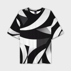 Мужская футболка oversize 3D Абстрактные полосы зебры