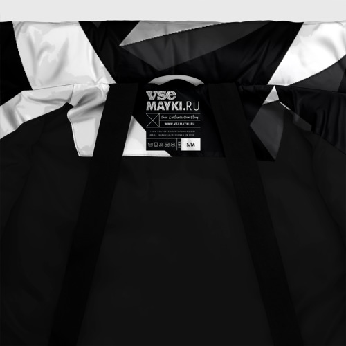 Женская зимняя куртка Oversize Абстрактные полосы зебры, цвет черный - фото 7