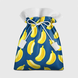 Подарочный 3D мешок Бананы на синем фоне