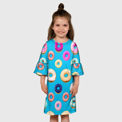 Детское платье 3D Пончики с глазурью и посыпкой - фото 2