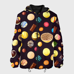 Мужская куртка 3D Конфеты и шоколад