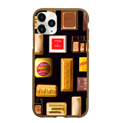 Чехол для iPhone 11 Pro Max матовый Шоколадные конфеты