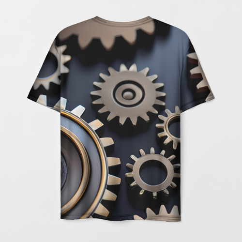 Мужская футболка 3D Механика и шестерёнки, цвет 3D печать - фото 2