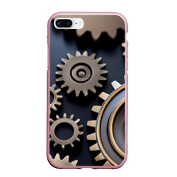 Чехол для iPhone 7Plus/8 Plus матовый Механика и шестерёнки