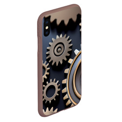 Чехол для iPhone XS Max матовый Механика и шестерёнки - фото 2