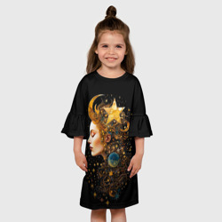 Детское платье 3D Богиня ночи - нейросеть - фото 2