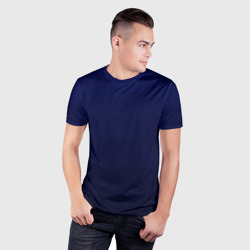 Мужская футболка 3D Slim Градиент глубокий синий - фото 2