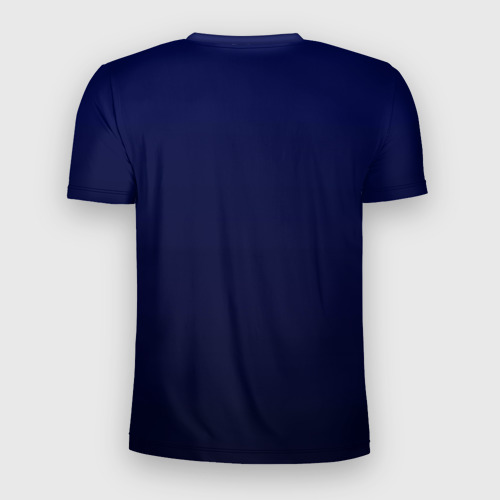 Мужская футболка 3D Slim Градиент глубокий синий, цвет 3D печать - фото 2
