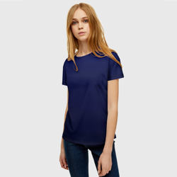 Женская футболка 3D Градиент глубокий синий - фото 2