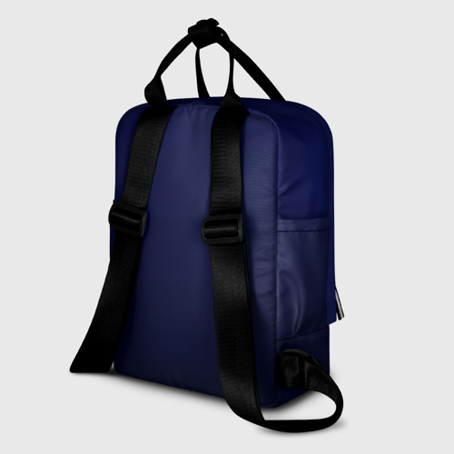 Женский рюкзак 3D с принтом Градиент глубокий синий, вид сзади #1