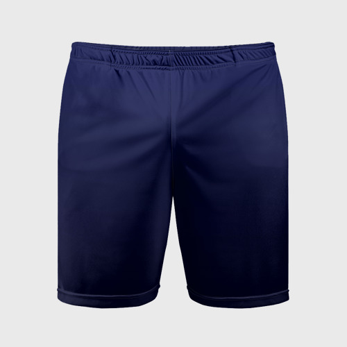 Мужские шорты спортивные Градиент глубокий синий, цвет 3D печать
