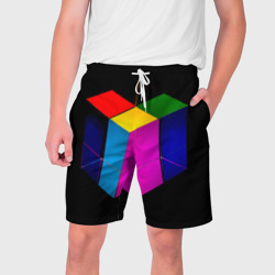 Мужские шорты 3D Многосторонний цветной куб