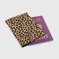 Обложка для паспорта матовая кожа Пятнистая шкура дикой кошки - фото 2