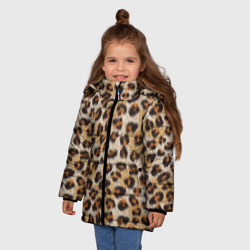 Зимняя куртка для девочек 3D Пятнистая шкура дикой кошки - фото 2