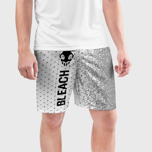 Мужские шорты спортивные Bleach glitch на светлом фоне: по-вертикали, цвет 3D печать - фото 3