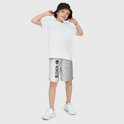 Детские спортивные шорты 3D Bleach glitch на светлом фоне: по-вертикали - фото 2