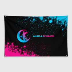 Флаг-баннер Angels of Death - neon gradient: надпись и символ