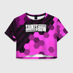 Женская футболка Crop-top 3D Saints Row pro gaming: символ сверху